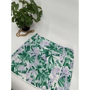 TOMMY BAHAMA Cascading Floral Golf Tennis Knit Skort Lavender Green Size Small